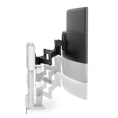 Image of Ergotron - Trace Single Monitor Arm, VESA Desk Mount - for Monitors Up to 38 Inches, 6.5 to 21.5 lbs - White