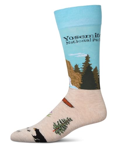 MeMoi Men's Yosemite Rayon From Rayon Crew Socks