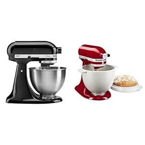 KitchenAid Classic Series Stand Mixer 4.5 Q and Bread Bowl with Baking Lid, Onyx Black