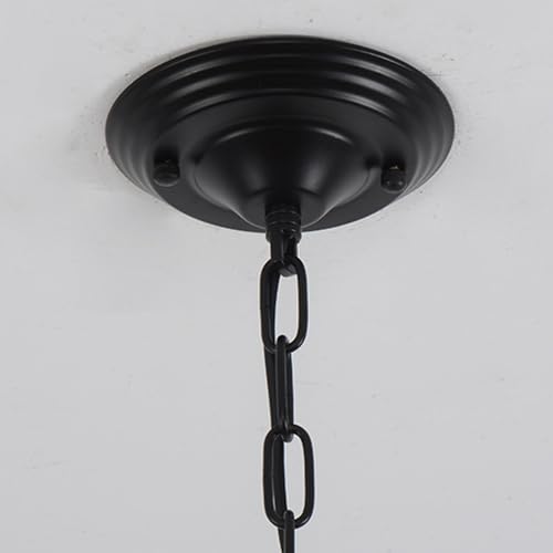 Lámpara colgante de vidrio vintage Mengjay E27 de 30cm estilo pastoral para comedor 6