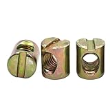 Tuercas cilíndricas, Tuercas cilíndricas M6 y M8, paquete de 10, 20, 50 piezas, for camas, cunas, sillas, orificio Horizontal(10pcs)