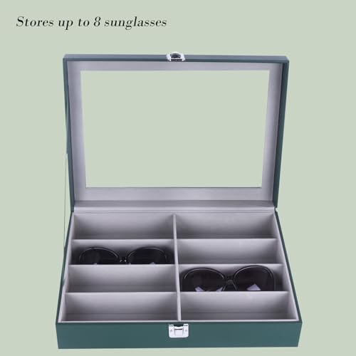 Image of AUTOARK Leather 8 Piece Eyeglasses Storage and Sunglass Glasses Display Case Organizer