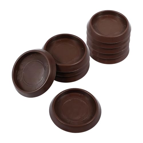 ATEUXOL Rehausseurs de Meubles Lot de 10 Patins à roulettes en Plastique for Meubles, Petits chaperons Rouges, Protections de Sol, Coussinets de Pieds de lit, empêche Les Roues de Rouler