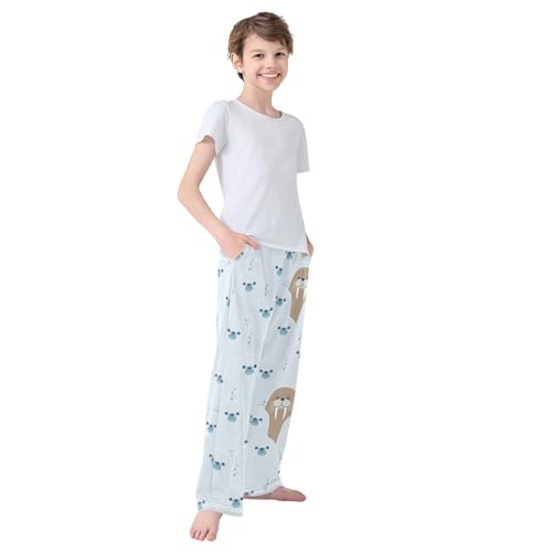Boys' Pants Cute Fur Seal Walru Long Bottoms Jogger Pants Elastic Waist Trousers with Pockets S-XL4