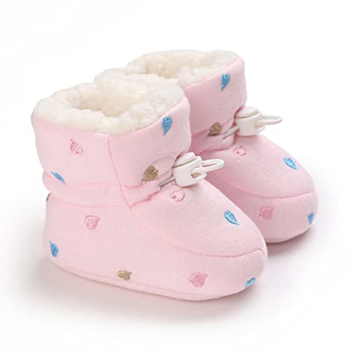 Cotton Soft Boots For Toddler Baby Girls Cute Warm Winter Thick Fuzzy Lined Booties Winter Indoor Outdoor Non Slip Shoes2