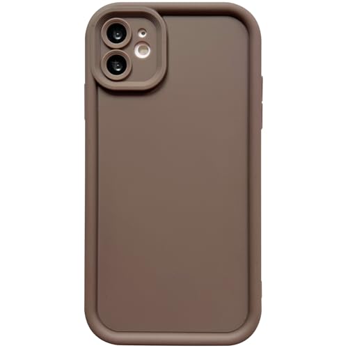 Image of Puxicu Slim Case for iPhone 16 Plus, Enhanced Camera Protection, Shockproof Skin-Friendly Touch Soft Case Cover for iPhone 16 Plus Phone 6.7 inch, Coffee