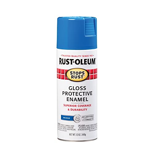 Rust-Oleum 7724830 Stops Rust Spray Paint, 12 oz, Gloss Sail Blue