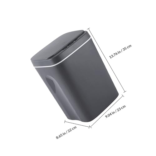 Bote de basura inteligente con sensor gris 13.78x9.06x8.66 in miniatura 2