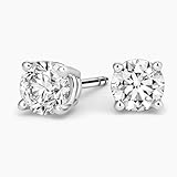 Sparkles 1 Carat Lab Grown Diamond Round Cut Earrings for Women in Platinum | EF-VS Clarity | 4 Prong Lab Created Round Brilliant Diamond Push Back Studs | Bridal Jewelry Gift
