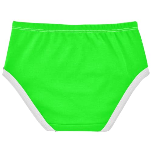 Joisal Artistic Toddler Underwear Floral 2t Cotton Cute Panties Girl Bright Lime Green Kids Undies Briefs2