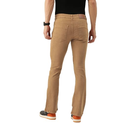 Image of PARIS HAMILTON Men Bootcut Fit Stretchable Bellbottom Denim Jeans