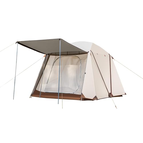 Tents for Camping 4 Person Tents Waterproof Easy Setup, Double Layer Family Camping Tent, Cabin Tents for Outdoor Hiking