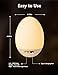 NICKLUC Egg Night Light for Nursery: Baby Night Lights Tap Lamp Stepless Dimming with Warm White and 7 RGB Colors Rechargeable Portable for Infant and Kids Bedroom Breastfeeding Sleep Aid