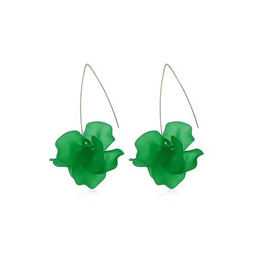 Boucles d'oreilles résine colorée femme pendantes longues style bohème faites main
