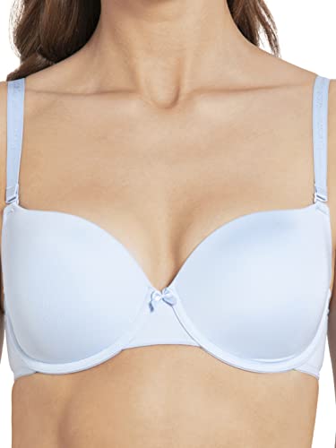 Image of Jockey UL60 Women's Under-Wired Padded Micro Touch Nylon Elastane Stretch Medium Coverage T-Shirt Bra with Detachable Straps