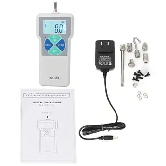 SF-500 Force Gauge Kit Digital Force Gauge Push and Pull Tester 500N 100-240V Dynamometer Digital Force Gauge (US Plug)