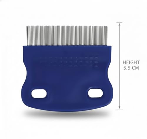 Image of Mini Lice Comb | Fine Stainless Steel Teeth | 5.5 cm Compact Size | Ergonomic Grip Plastic Handle | Gentle & Effective Hair Lice Removal | Pack of 1