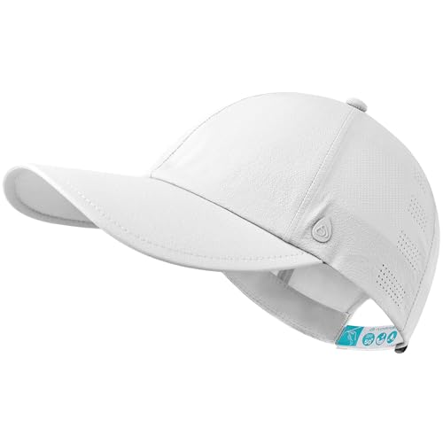 Image of AOPREL Cooling Running Hat for Men & Women Quick-Dry Breathable Performance Hat Lightweight UPF 50+ Unstructured Baseball Cap White
