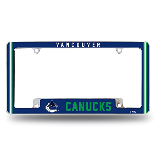 Rico Industries NHL Hockey Vancouver Canucks Classic All Over Chrome Frame