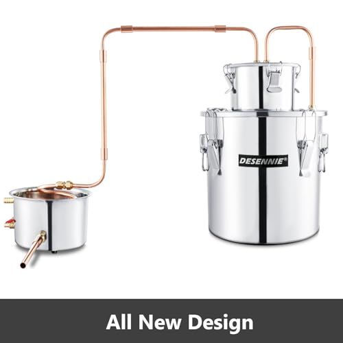 Image of Shine Still Alcohol Distiller Home Brewing Distillery Kit 8 Gallon Stainless 3 Pots Upgraded Copper Tube with Water Pump Home Brewing Kit for DIY Whisky Brandy Wine Making