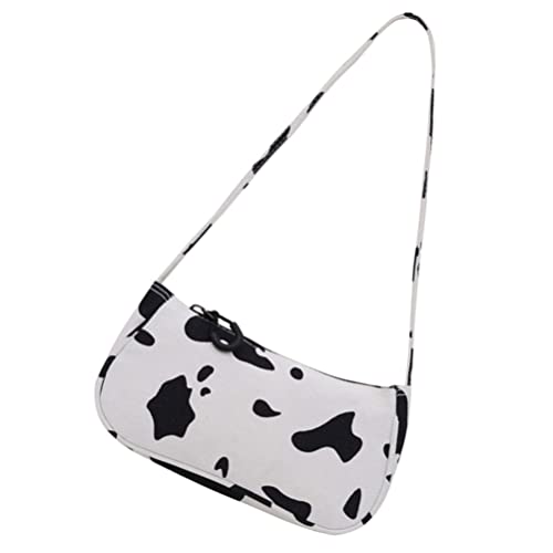 CALLARON Vache Crossbody Bourse à Bandoulière Y2k à Main Sacs Coton Voyage Zipper Fourre- Tout Embrayage à Main pour Les Femmes Cover