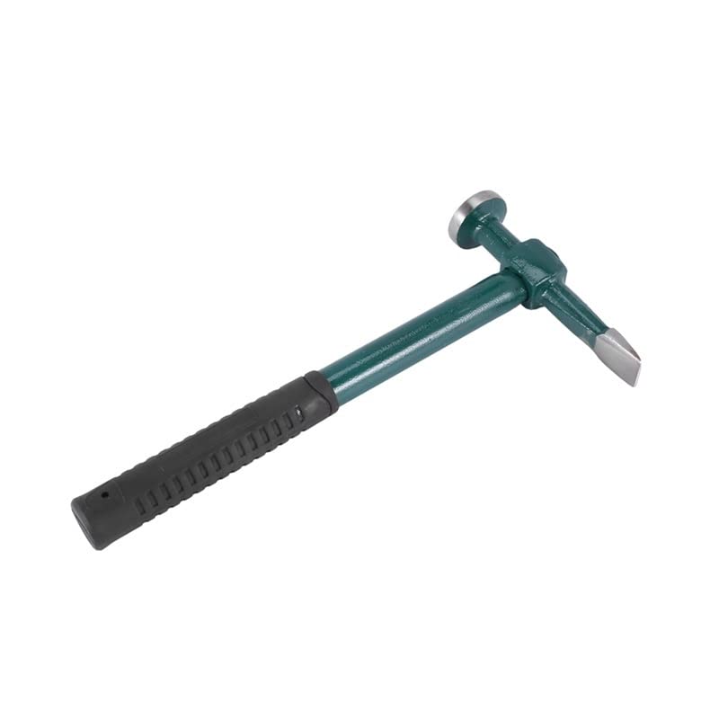 yaoqijie - Martillo de percusión de metal para carrocería de coche, herramienta de mano con acabado de uñas rectas, martillo de percusión convexo duradero (color: verde militar)