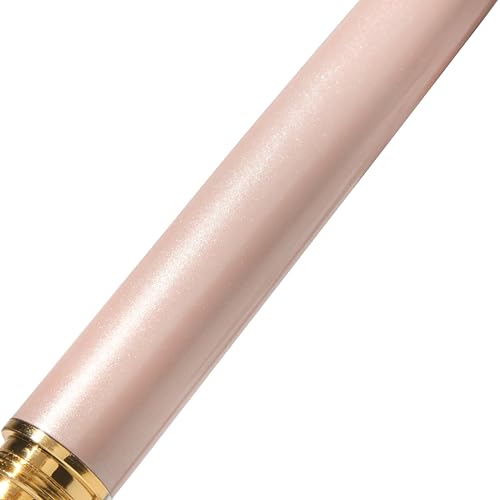Image of Ferris Wheel Press | Bijou Fountain Pen | Huffin Puff Pink | Double Gold Plated, Sapphire Lacquer Finish | Two-Tone Steel Nib | Fine Nib