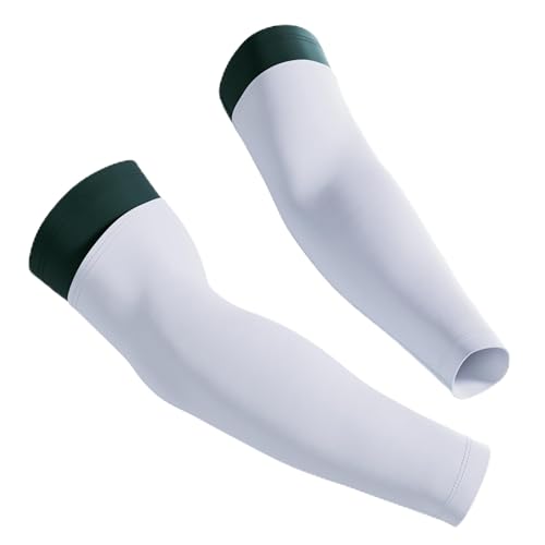 KUTFTBL 2-in-1 Double Layer Arm Sleeves, L/XL - White & Green