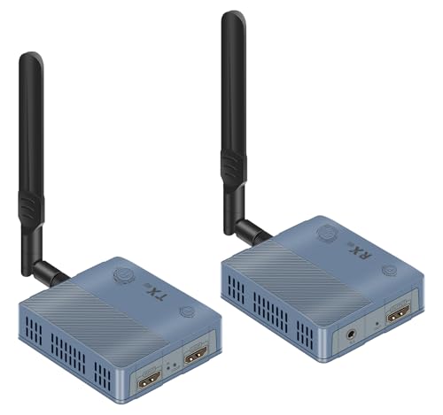 Image of 4K Wireless HDMI Transmitter and Receiver 492ft/150m Extender 4K@30HZ/2K@60HZ/1080P@60HZ Plug&Play，Wireless hdmi Extender kit，2.4G/5.8G for Video and Audio to Monitor from PC/Projector/TV Box/STB.