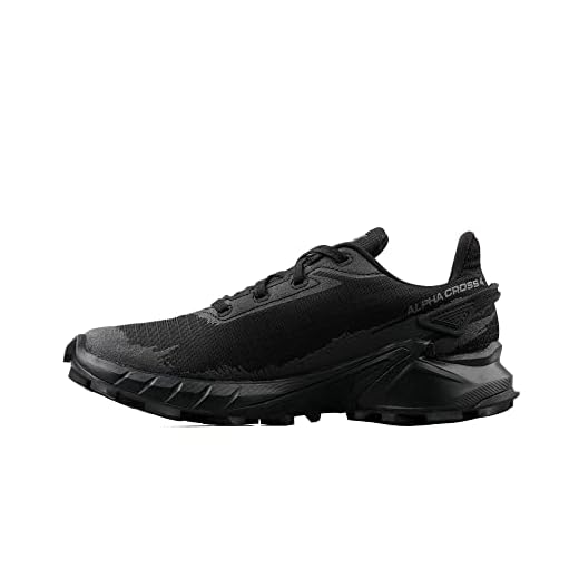 Salomon Alphacross 4 Gore-Tex Zapatillas de Trail Running para Mujer, Agarre potente, Protección frente al agua y el clima, Comodidad duradera, Black, 38