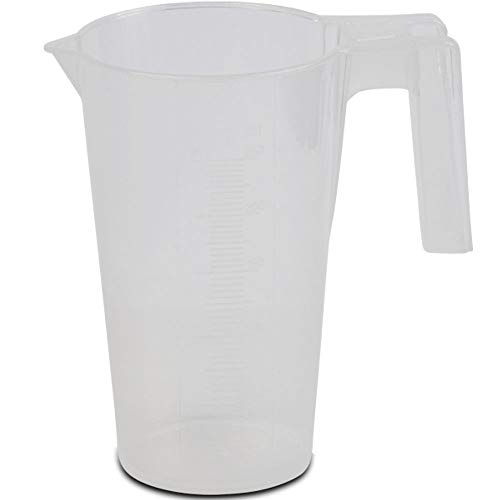 250ml Polypropylene Pitcher with Handle and Spout, Tall Form, Graduated, Karter Scientific 228R4 (Single)