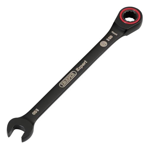 Draper 03879 Expert HI-TORQ Metric Ratchet Combination Spanner, 8mm, Black
