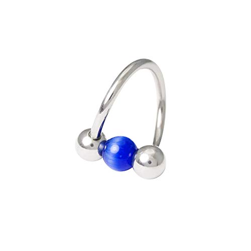 Unique Design Captive Bead Twister Ring - Great for Belly Navel Piercing - 14ga 316L Surgical Steel