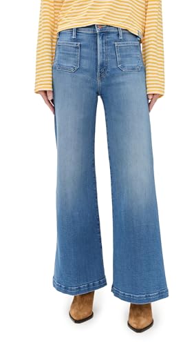 MOTHER Women's Petite Lil Roller Patch Pocket Sneak Jeans, Piece