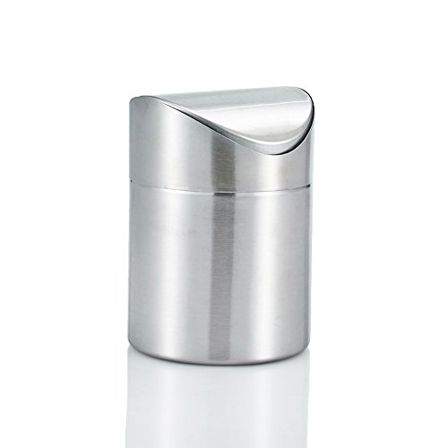 Amteker Mini Cubos de Basura para la Cocina, Acero Inoxidable, 1.5 L / 0.40 Gal