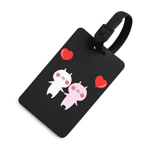 うさ まる 荷物タグ ネームタグ 荷物ラベル バッグタグ スーツケースタグ Tpu ネームカード付き 手荷物 ハンドバッグタグ ラゲージタグ 旅行 出張