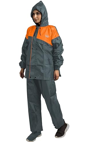 Image of Ranger Unisex 1 Set Rain Suit with Hooded Jacket & Trouser | TPU Coated Bike Riding Wear with Seam Sealed Protection