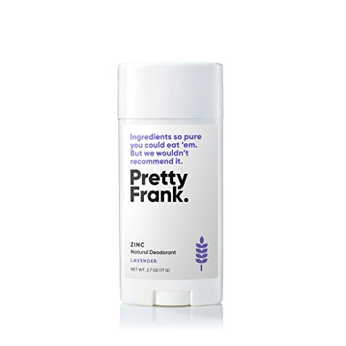 Pretty Frank Natural Deodorant - No Aluminum, No Baking Soda Deodorant for Women, Men, Teens, & Kids – Paraben Sulfate Free Solid Deodorant with Non-Nano Zinc Oxide & Magnesium Hydroxide (Lavender)