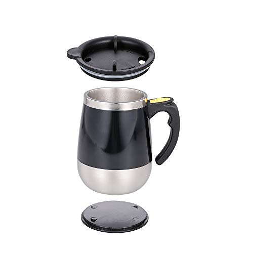 KKmoon Copo para caneca de café com agitação automática 400ml em aço inoxidável elétrico e automátic