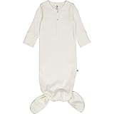 müsli by Green Cotton – Unisex Baby Schlafkleid aus RIPP-Baumwolle mit Knoten – Bio, Langarm, Weich & Bequem für Neugeborene