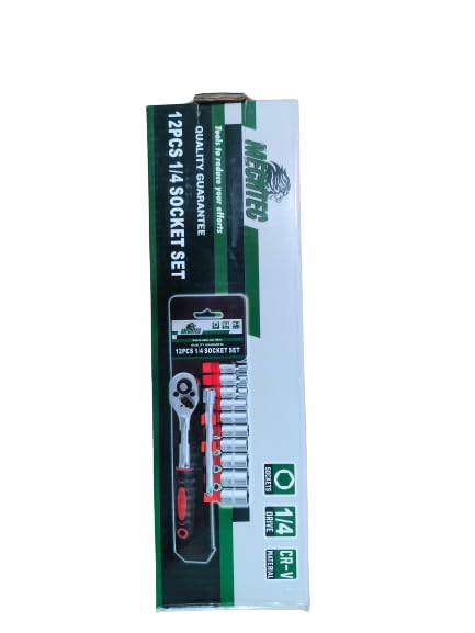 Image of MECHTEC 1 /4 Drive Socket Set 12 PC (4 to 13mm Deep socket)