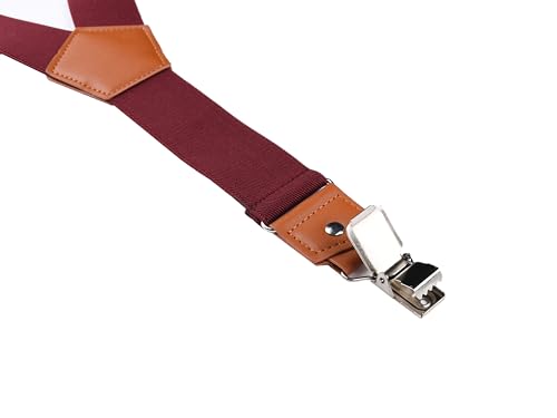 Image of Suspenders for Men Y Back Adjustable Elastic with Strong Clips 47 Inches