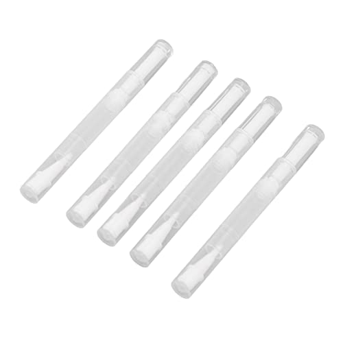 5 Set Empty Nail Oil Pen Transparent Plastic Tube Nylon Fiber Brush Cuticle Oil Pen for Travel