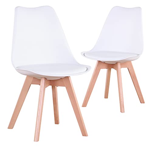 【BenyLed Sedie ergonomiche con schienale - Design】 Design avanzato, le sedie hanno curve eleganti e morbide che si adattano perfettamente alla forma del tuo corpo, creano un ambiente più elegante e confortevole per la tua casa. Possono essere utilizzata in sala da pranzo, camera degli ospiti, soggiorno, cucina, stanza aggiuntiva, ecc.