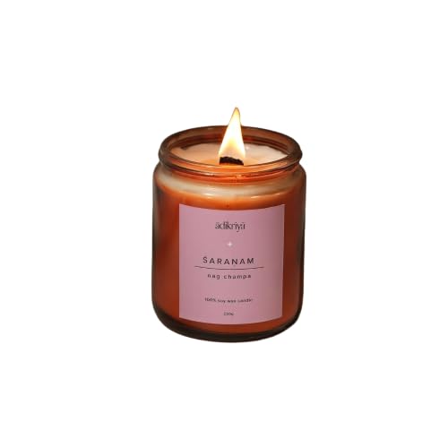 Adikriya Scented Soy Candle Nag Champa Sandalwood and Frangipani
