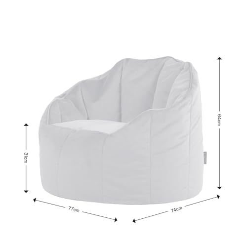 icon Sirena Zitzak Fauteuil, Blauwgroen, Fluwelen Stof, Zitzak Volwassen met Vulling Inbegrepen, Schelp Stoel, Bean Bag, Slaapkamer, Woonkamer, Woonkamermeubilair - Afbeelding 4