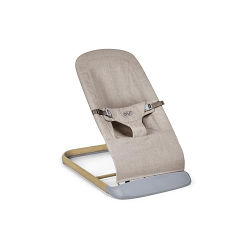 Hamaca Ms Swing, Hamaca ergonómica para recién Nacidos Desde el Nacimiento hasta los 9 Kg, Hamaca con vaivén Natural - Plegable Y Portatil 2 En 1 - Beige