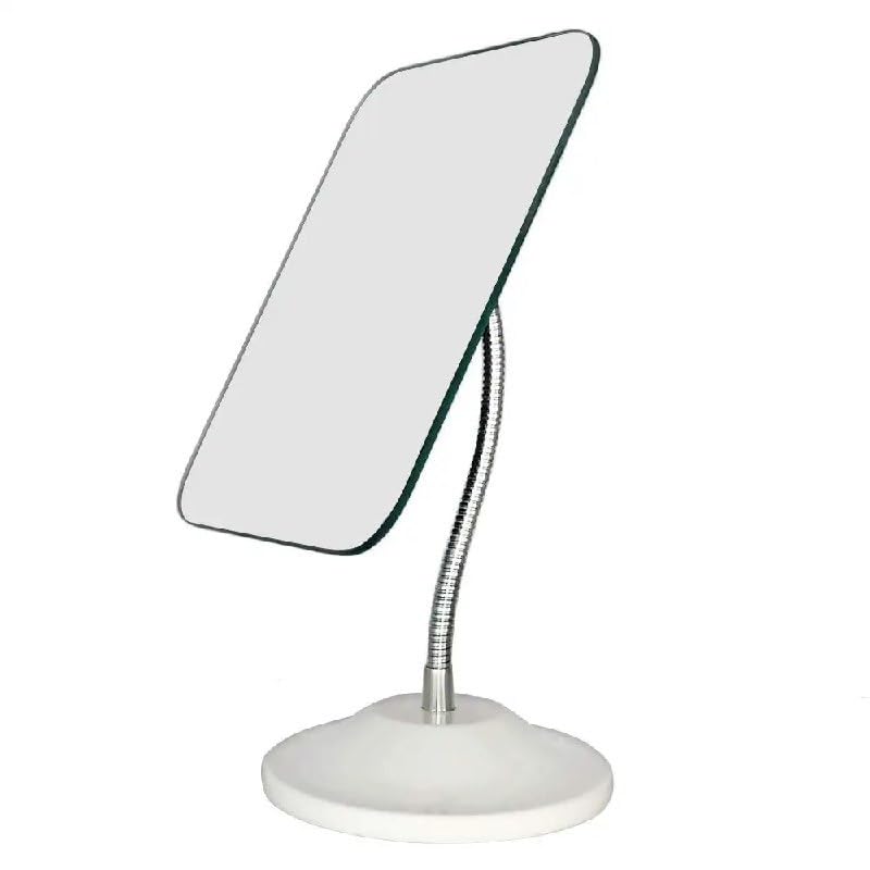 SHOPECOM Round Dish Makeup Mirror 360° Rotation Cosmetic Mirror with Stand for Outdoor Travel Vanity Portable Makeup Desk Countertop Mirror Beauty Tool Stand Shower Shaving Mirror Square-image-17
