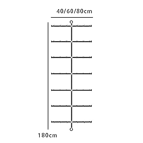 Estante de pared para calcetines negro y expositor de ropa 4