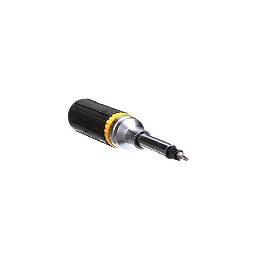 Klein Tools 32558 Multi-Bit Ratcheting Screwdriver / Nut Driver, 6-in-1 with Phillips, Slotted, Square and Hex Bits and Nut Drivers